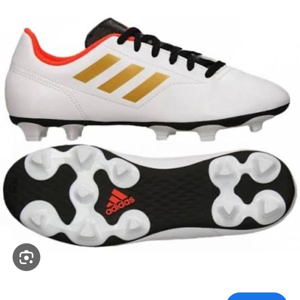 Adidas Boys Conquis II FG Junior Soccer Cleats White DB0537